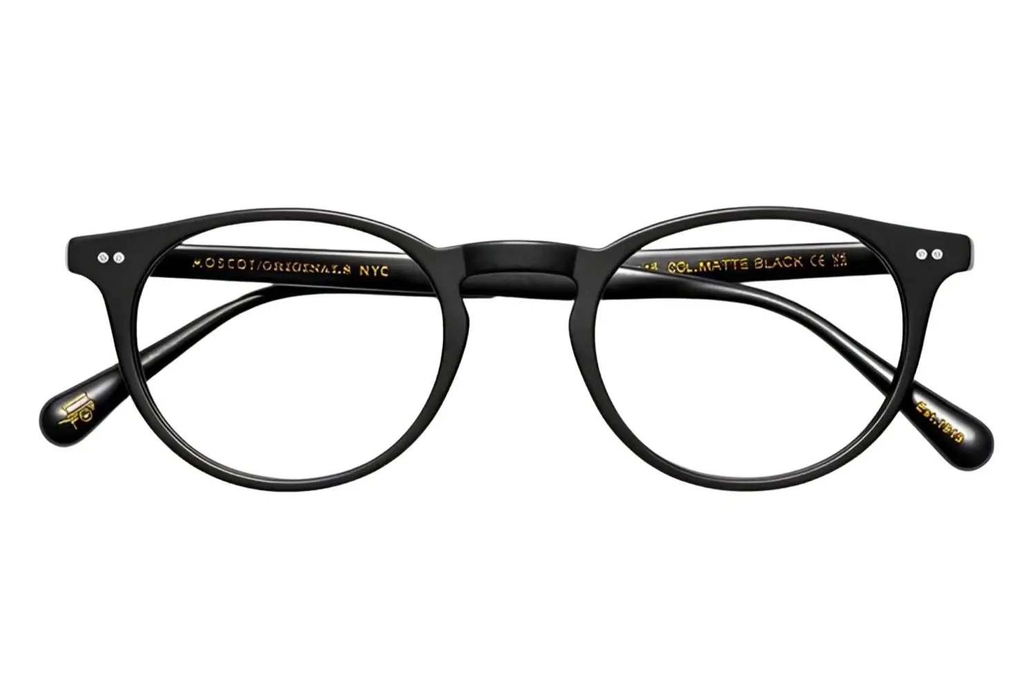 Moscot Frankie Matte Black 45 0300-01