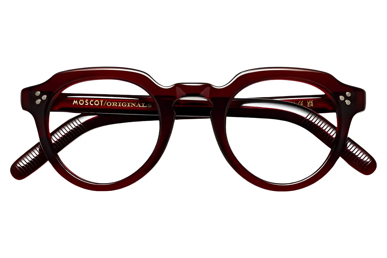 Moscot Gavolt Burgundy 45 Demo Lenses