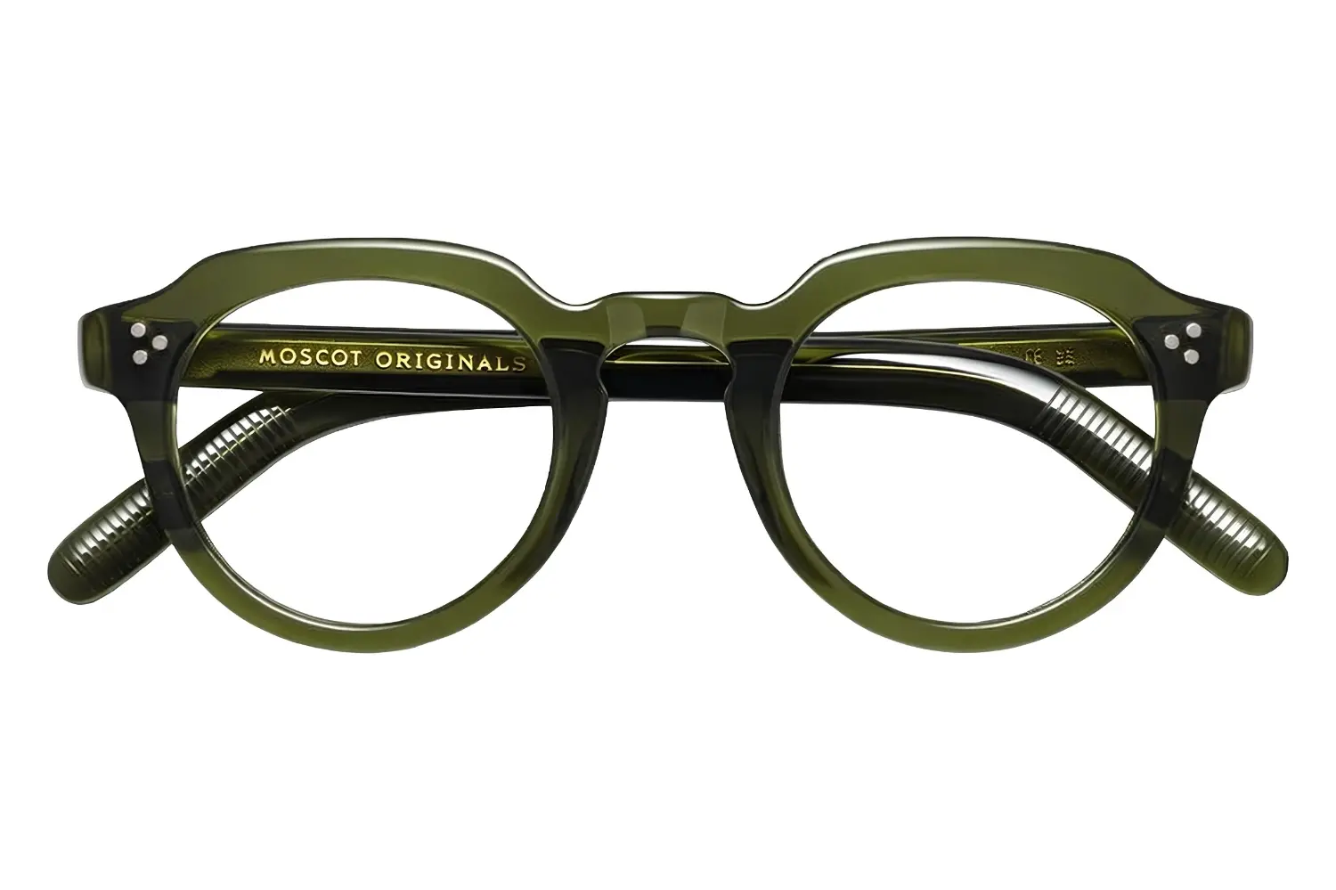 Moscot Gavolt Sun 48 Dark Green Chestnut Fade