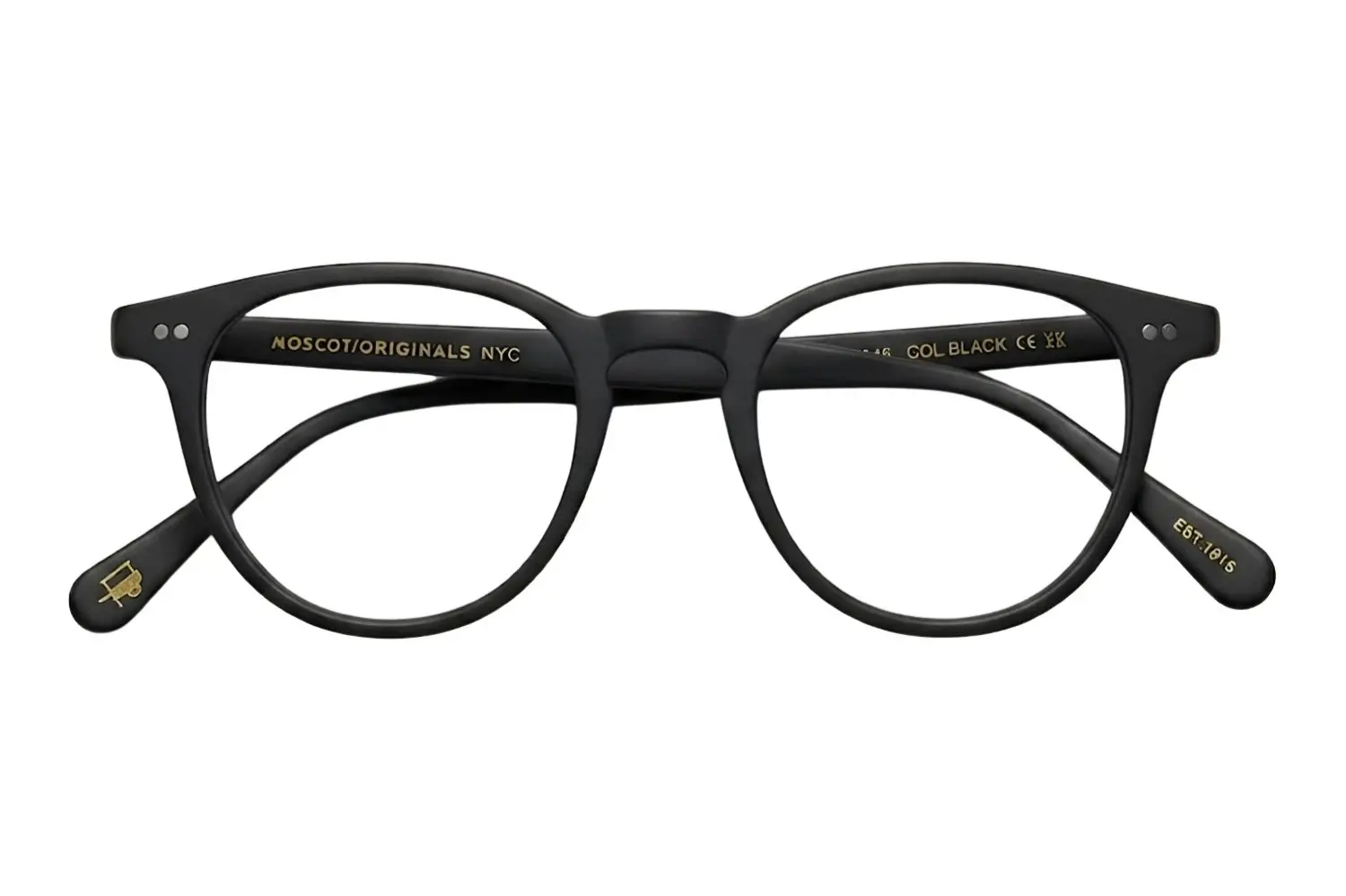 Moscot Jared Matte Black 47 1300-01