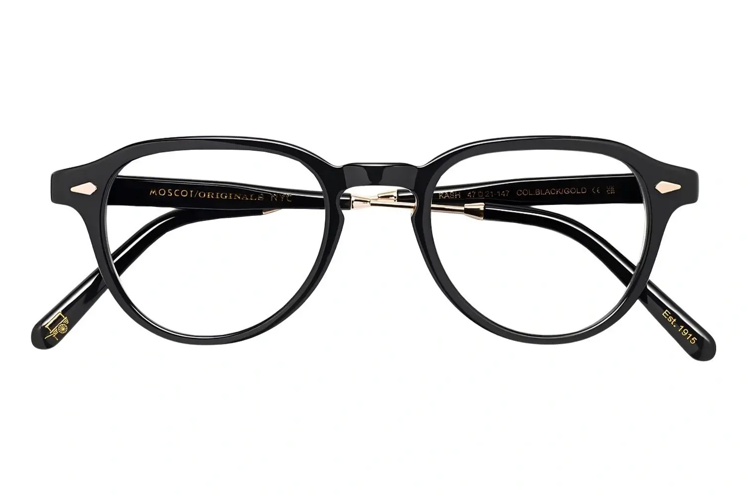 Moscot Kash Black Gold 50