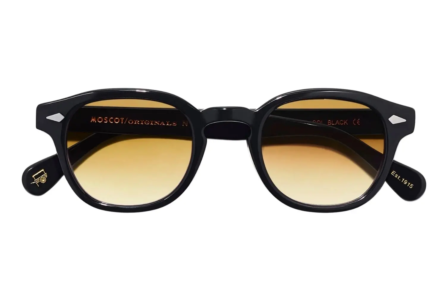 Moscot Lemtosh Base 2 Sun 46 Black Chestnut Fade Lns