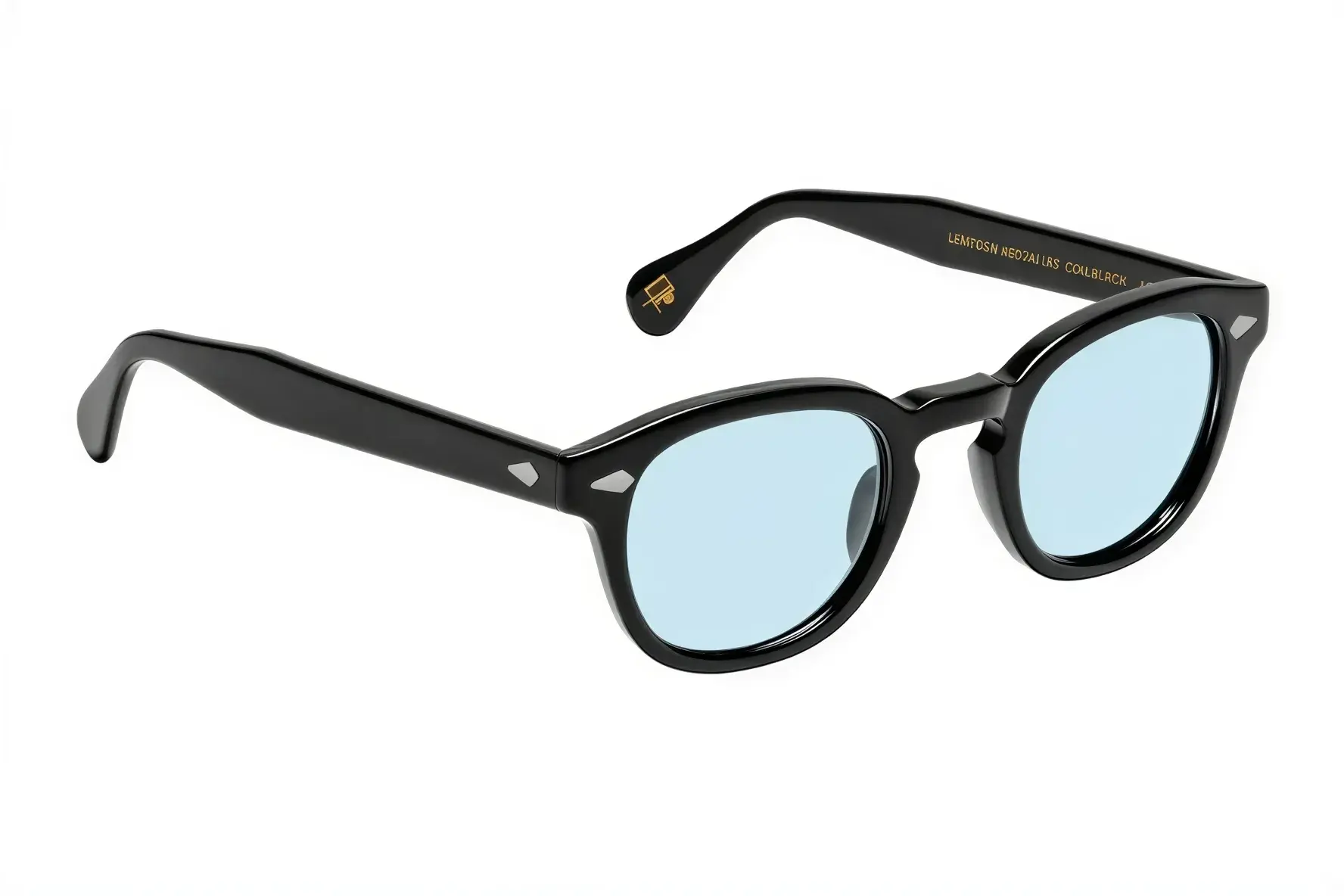 Moscot Lemtosh Base 2 Sun Black 49 Bel Air Blue Lens