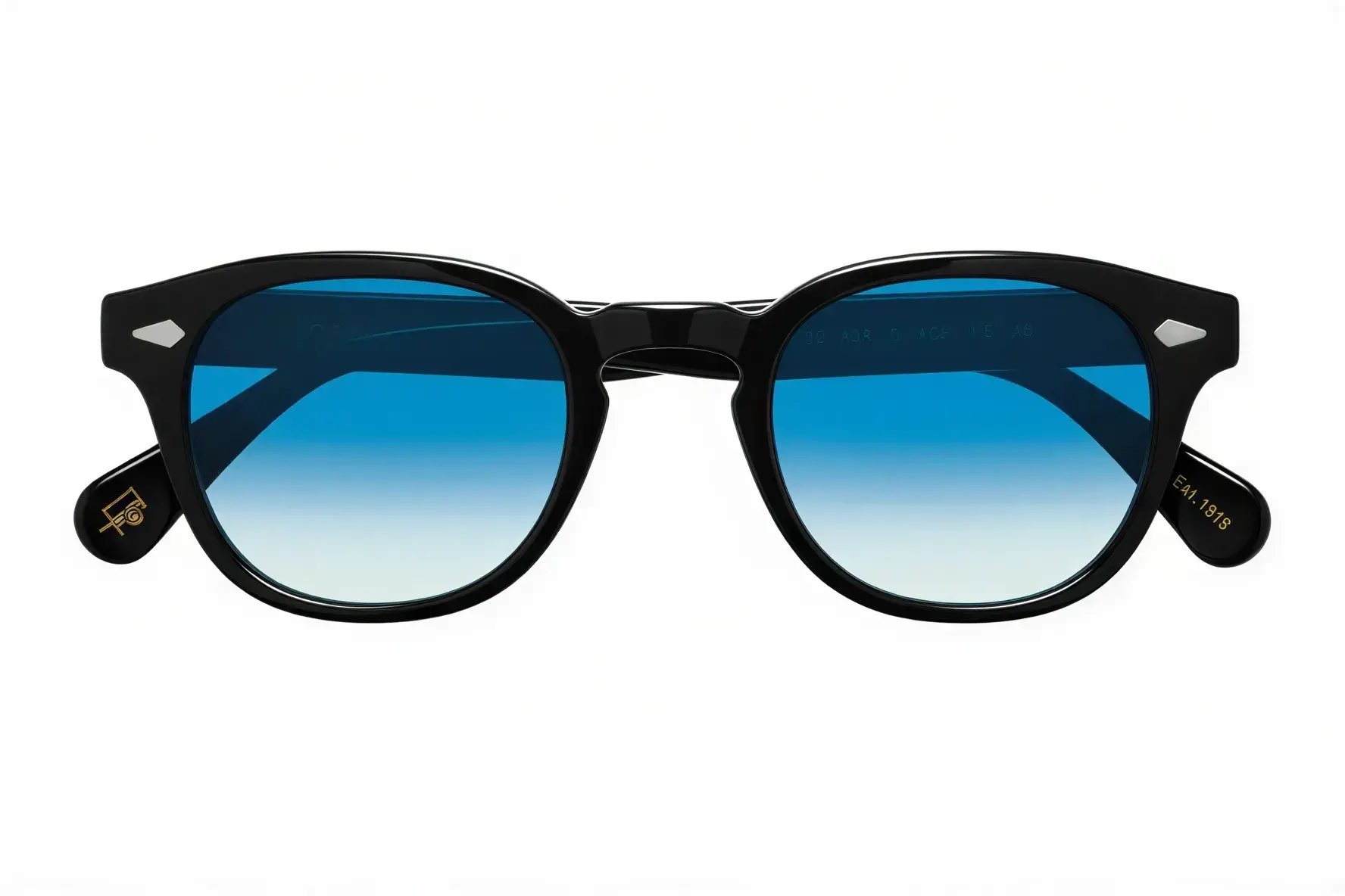 Moscot Lemtosh Base 2 Sun Black 49 Broadway Blue Fade