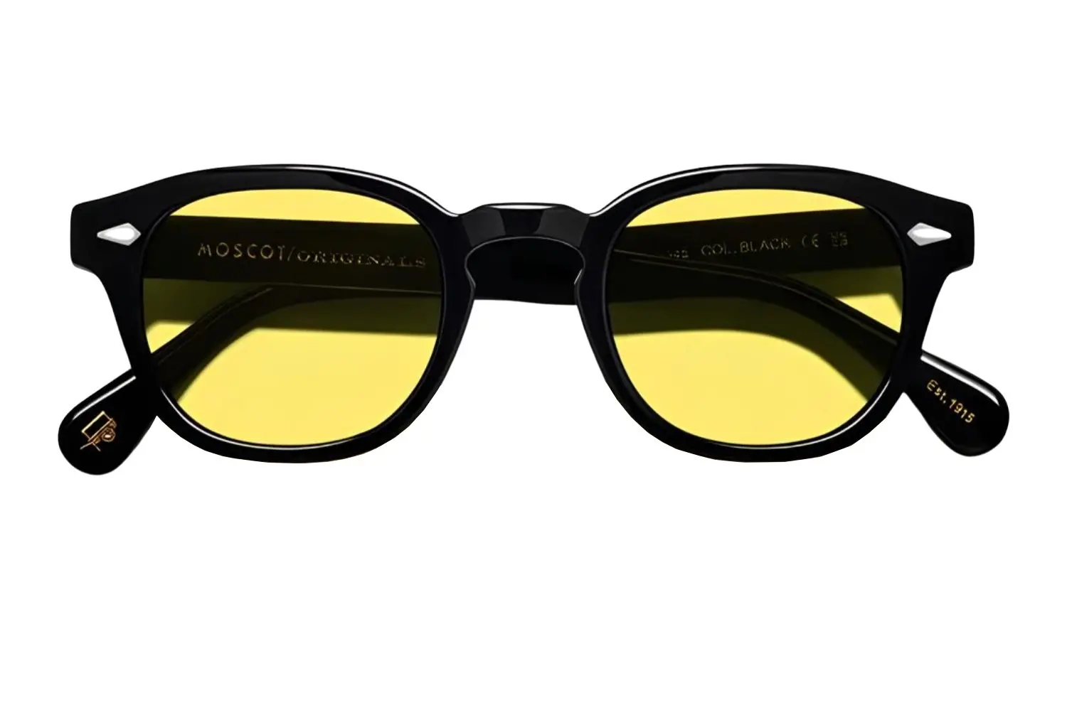 Moscot Lemtosh Base 46 Black Mellow Yellow
