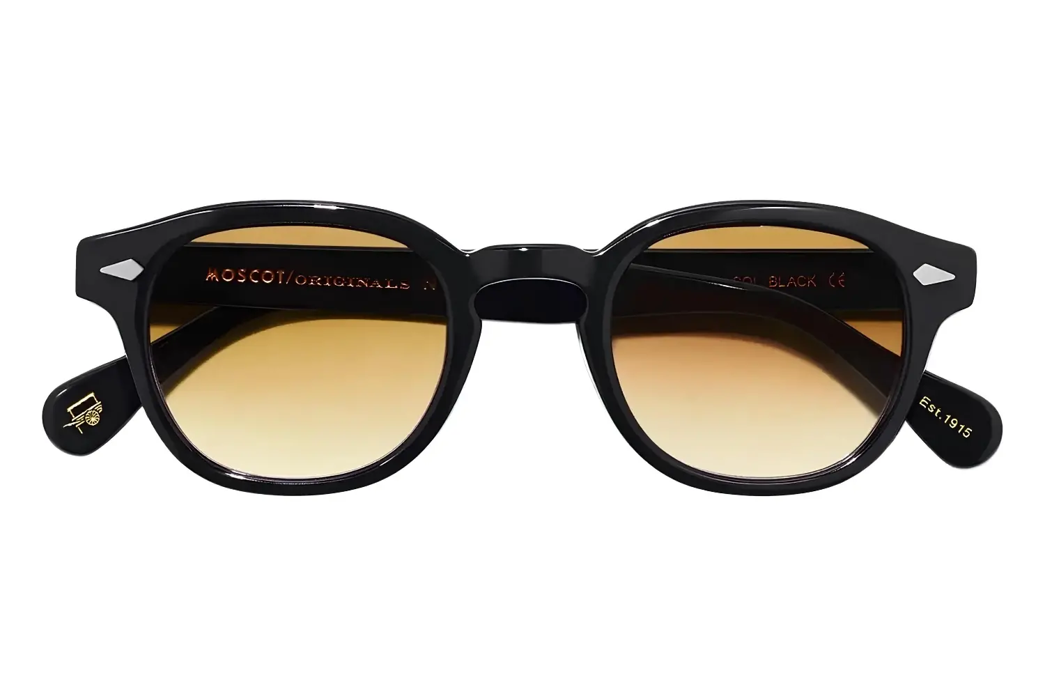 Moscot Lemtosh Black 46 Chestnut Fade