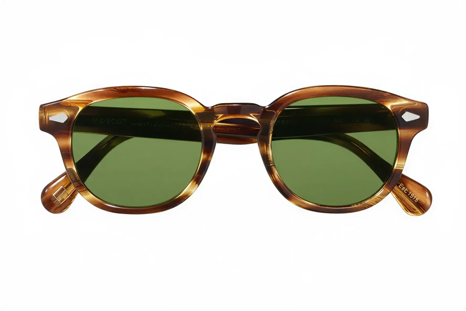 Moscot Lemtosh Sun 49 Bamboo Calibar Green