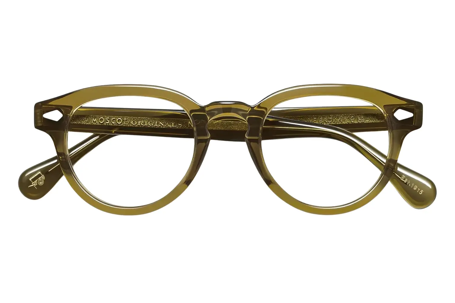 Moscot Maydela Olive Brown 46 Demo Lenses