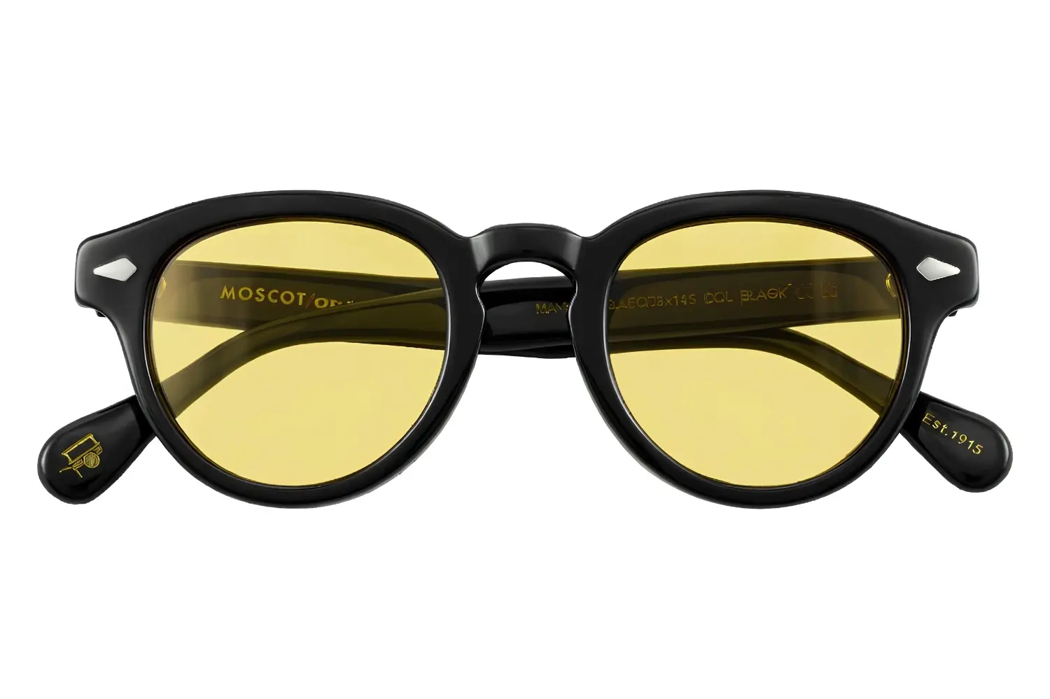Moscot Maydela Sun 46 Black Amber Lenses