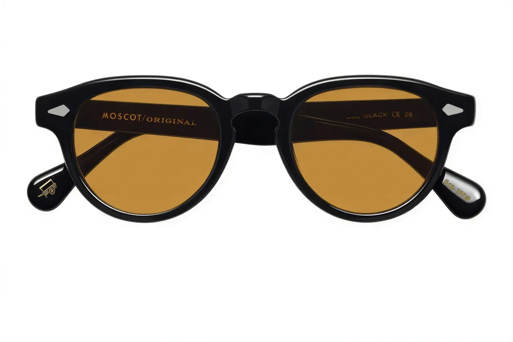 Moscot Maydela Sun 46 Black Amber Lenses