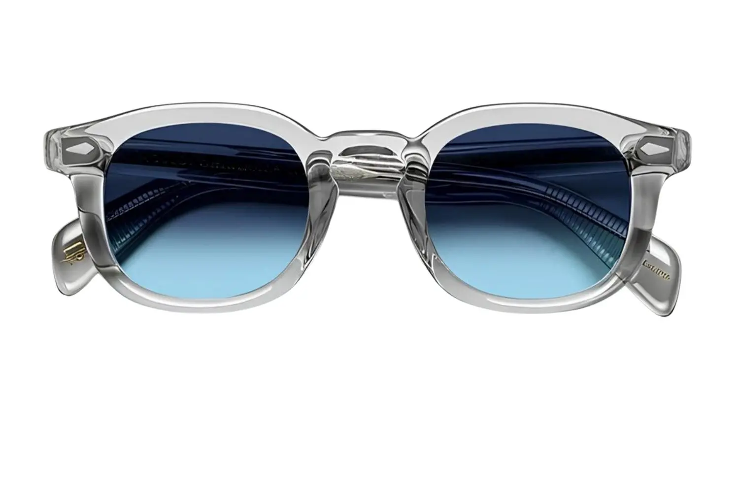 Moscot Mekler Sun 49 Light Grey Denim Blue