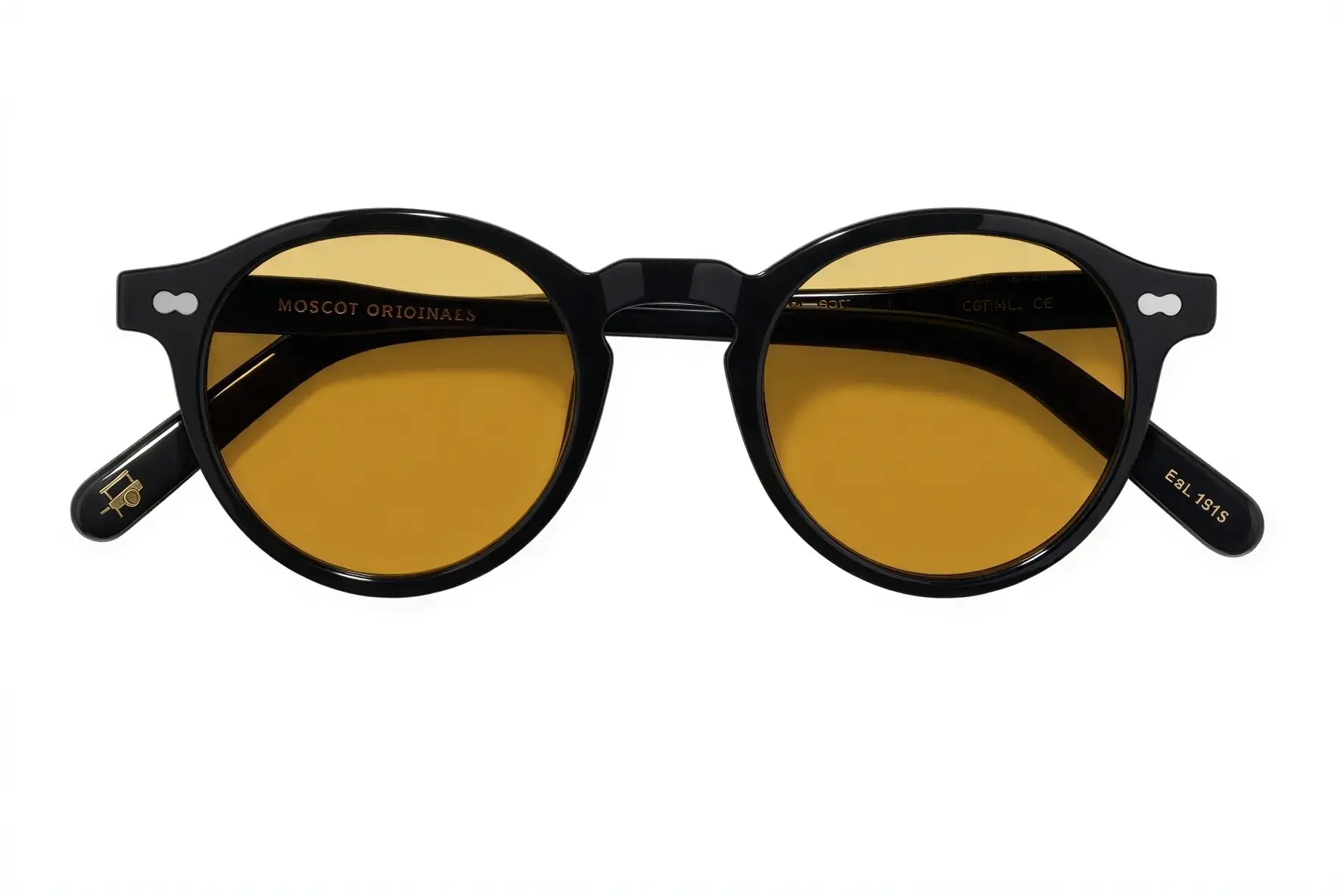 Moscot Miltzen Base 2 Sun 46 Black Amber Lenses