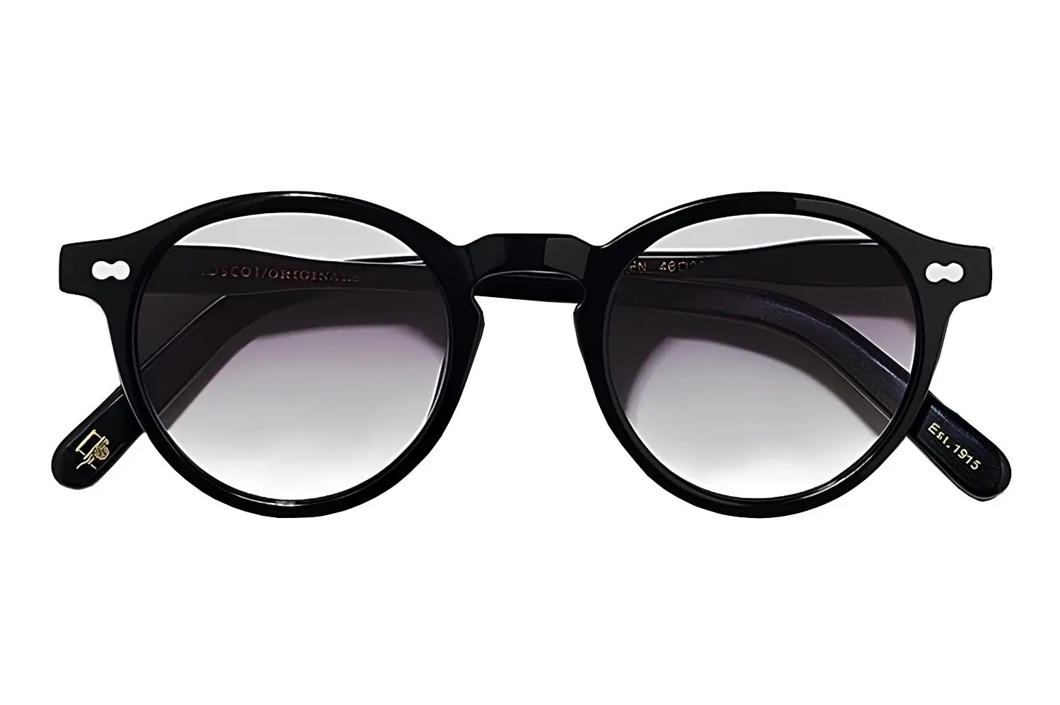 Moscot Miltzen Base 2 Sun Black 49 American Grey Fade