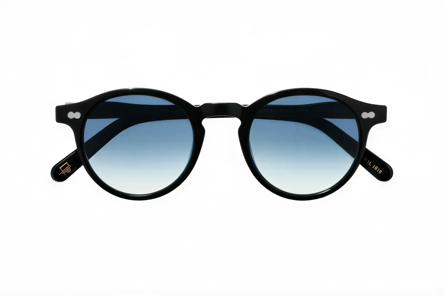 Moscot Miltzen Base 2 Sun Black 49 Denim Blue Lens