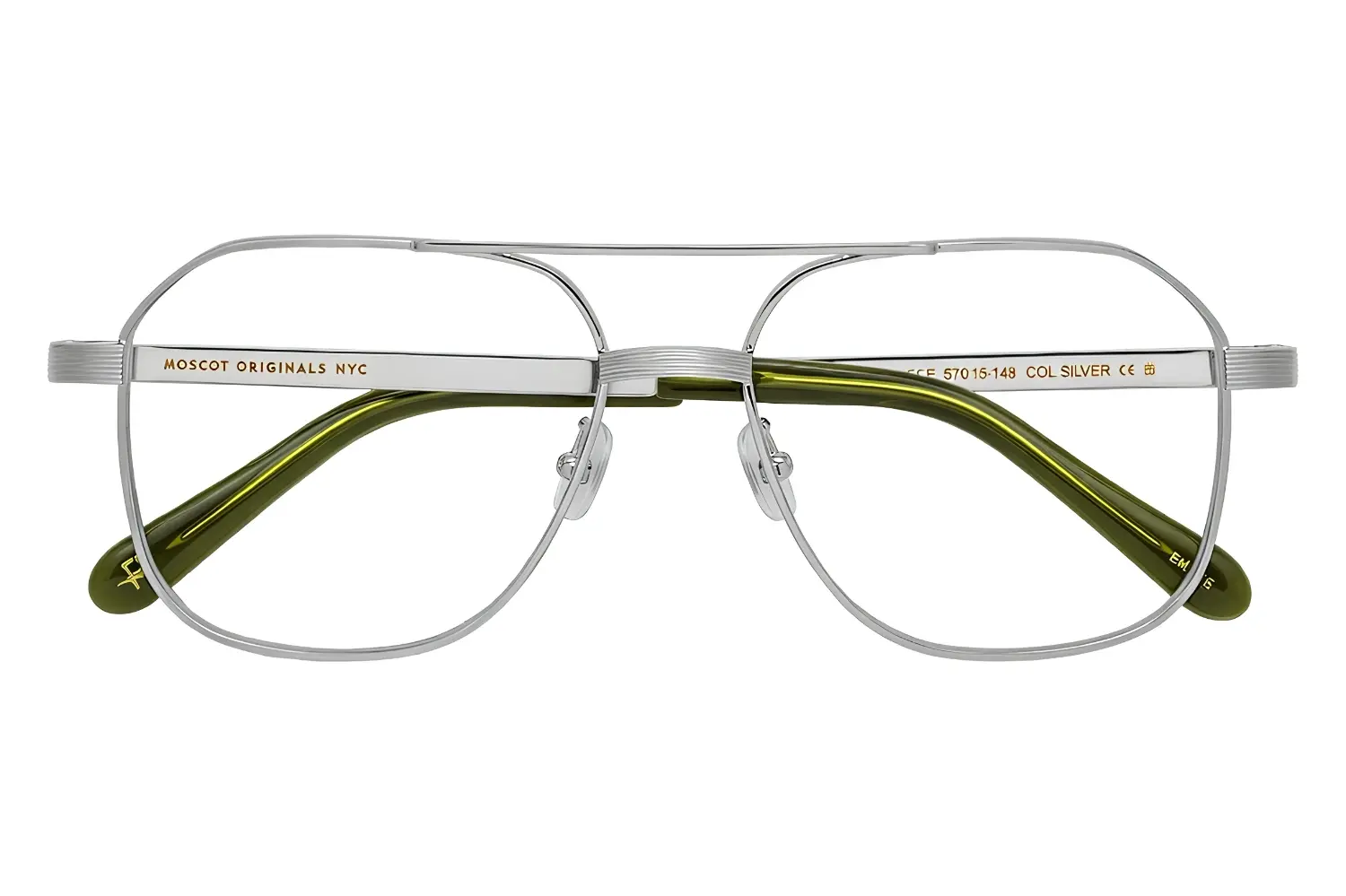 Moscot Mingle Sun 57 Silver Forest Wood