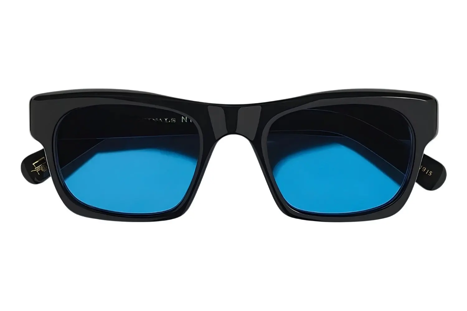 Moscot Nudnik Sun 50 Black Celebrity Blue Lens