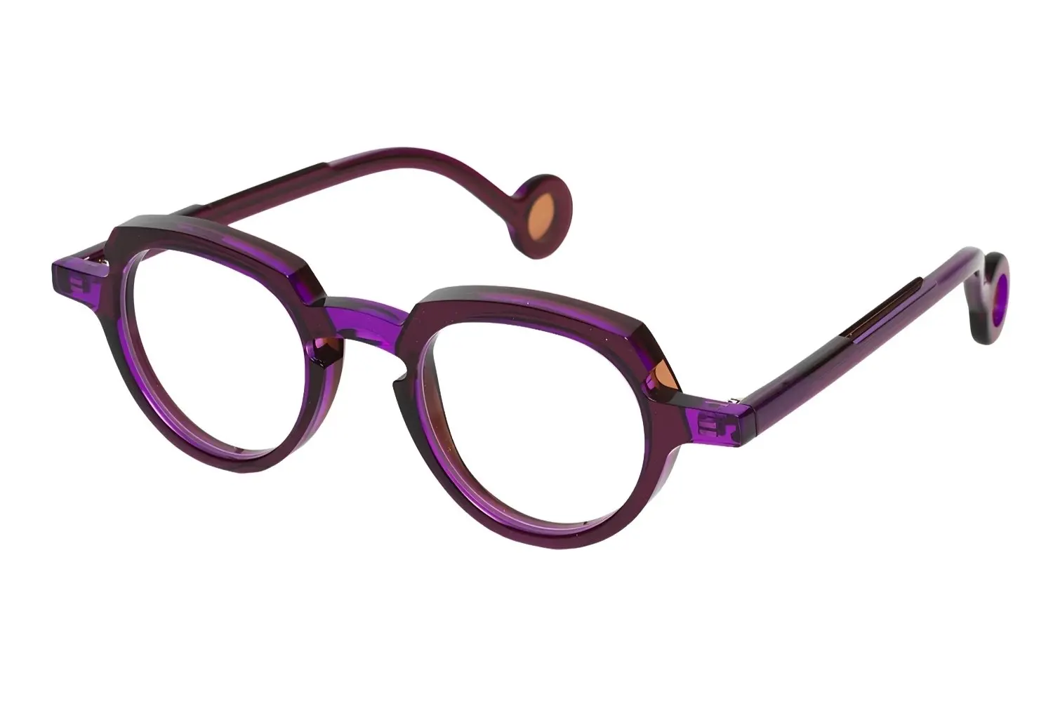 Theo Andy 019 Fluo Purple + Transparent Brown