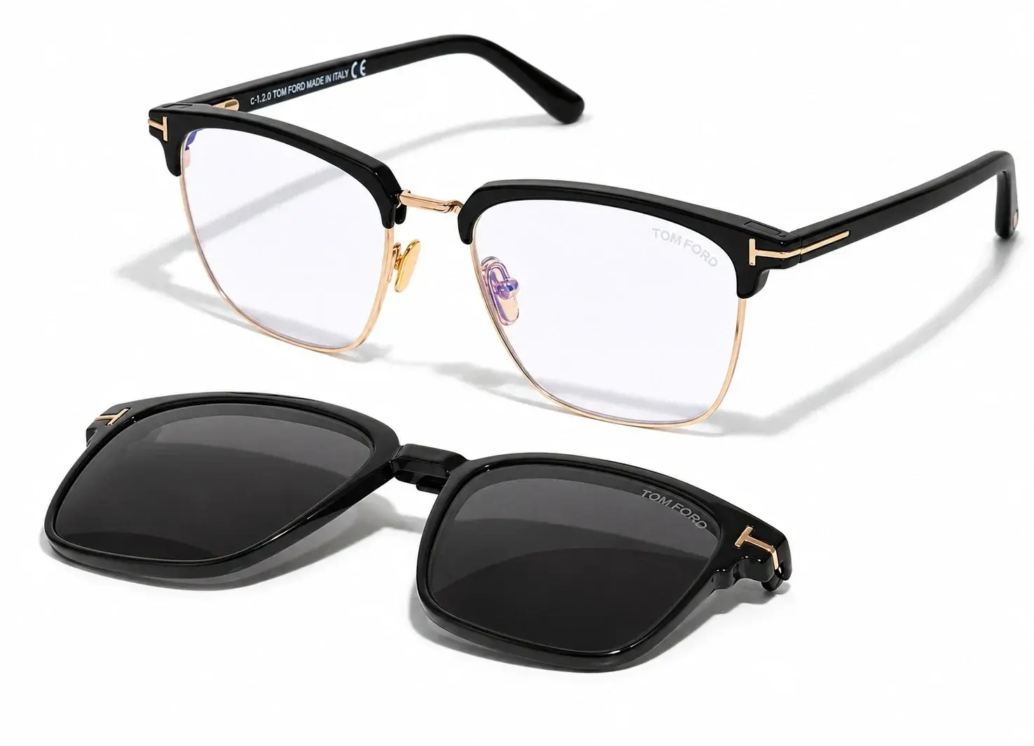Tom Ford 5683 001 Unisex Klipsli Güneş Gözlüğü