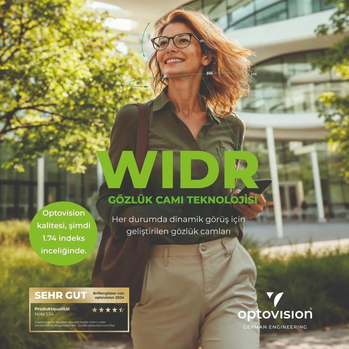 Optovision WIDR gözlük camı teknolojisi