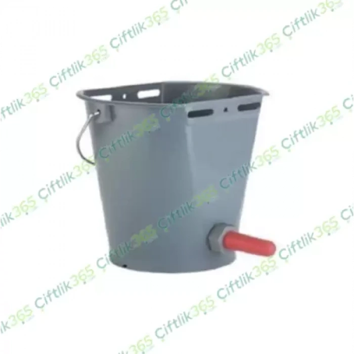 TEK EMZİKLİ BUZAĞI SÜT EMZİRME KOVASI - 8 LT