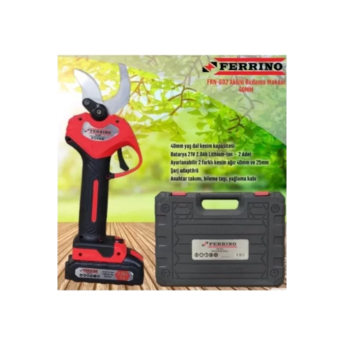 Ferrino G02 35mm Akülü Budama Makası Sensörlü 21V 2.0Ah