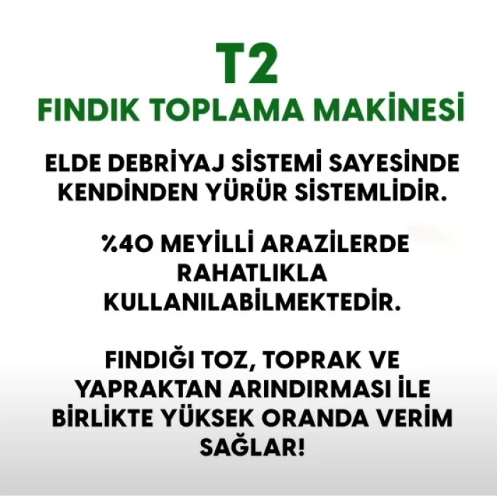 Aydınmaksan T2 Benzinli Fındık Toplama Makinası 25mt Hortumlu