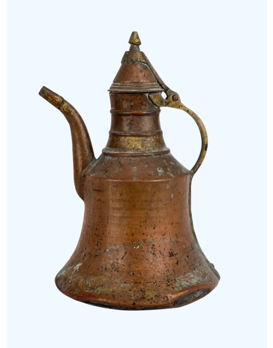 Antika Bakır İbrik Ölçü Çap 22 Cm H 35 Cm
