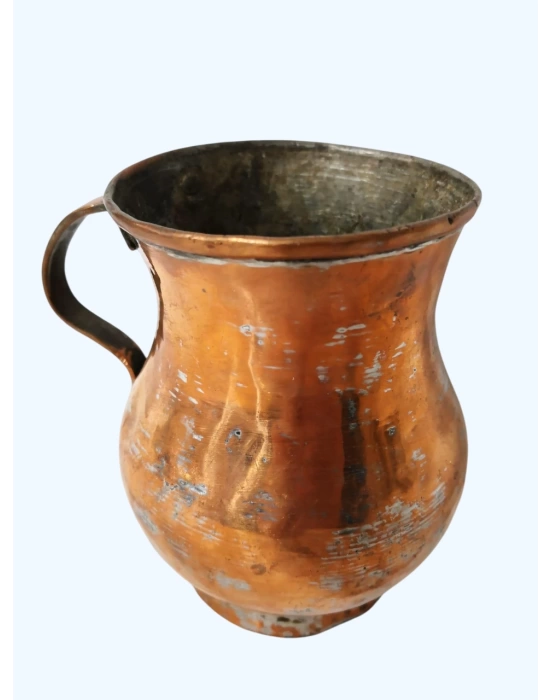 Bakır Maşrapa Aoa Ölçü 11X14Cm 13Cm Yüksekliği