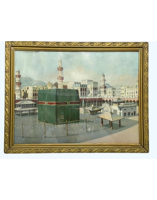 Ahşap Çerçeveli Çok Eski Kabe Fotografi Aoa