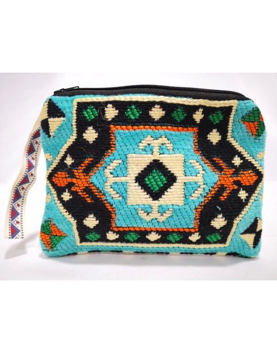Kilim Desen Cüzdan Boy Çanta