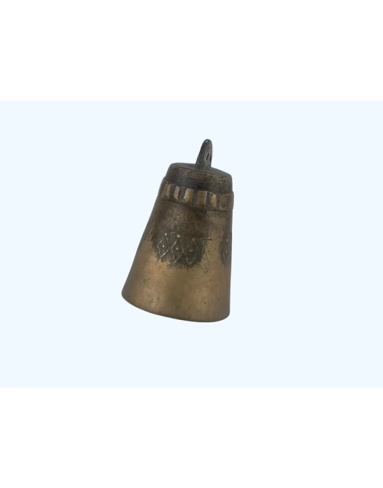 Nostaljik Antika Çan Ölçü 18 Cm H 19 Cm Sap Dahil