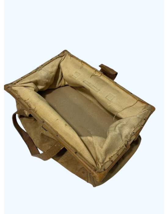 Vintage Bambu Sapli Kanvas Çanta Aoa Ölçü Bambu Kisim 40Cm