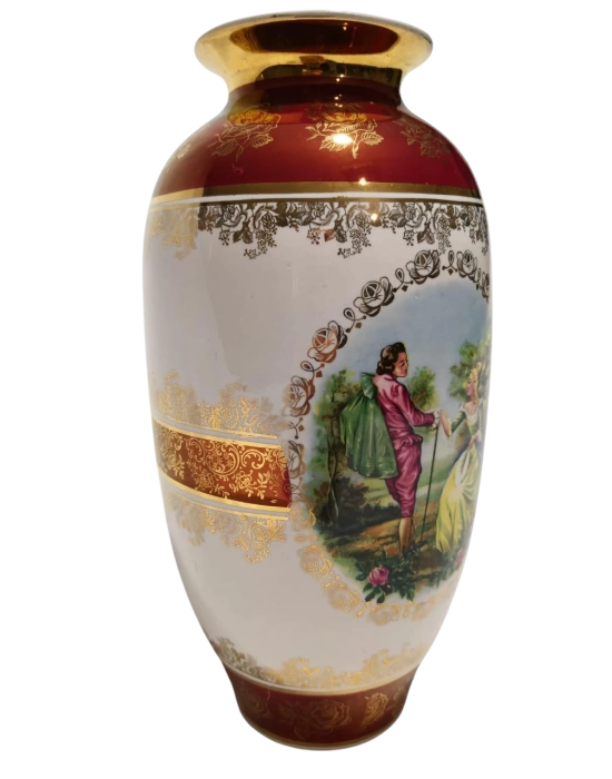 Vintage Porselen Vazo Aoa Ölçü 14Cm Çapi 29Cm Yüksekliği