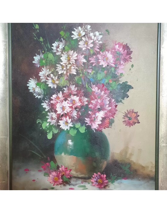 Yağlı boya çiçek tablosu