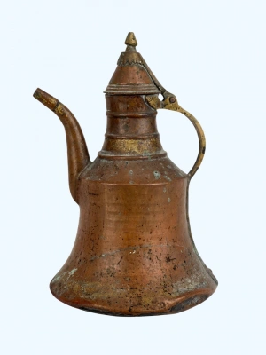 Antika Bakır İbrik Ölçü Çap 22 Cm H 35 Cm