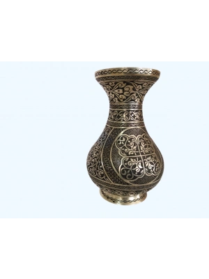 Bakır Vazo Aoa Ölçü 15 Cm Çapi 24 Yüksekliği