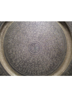 Eskilerden Dövme Bakır Ağır İşlemeli Lenger