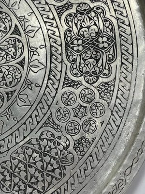 Bakır Ağır İşlemeli Sini