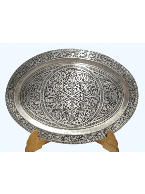 Ağır İşlemeli Elde Dövme Tepsi