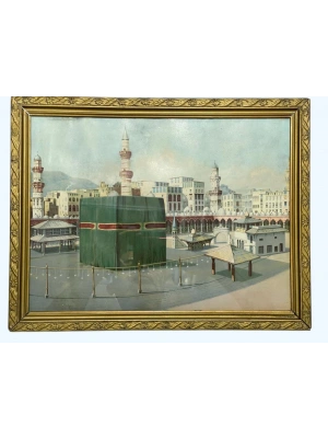 Ahşap Çerçeveli Çok Eski Kabe Fotografi Aoa