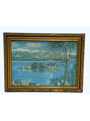 Ahşap Çerçeveli Vintage Manzara