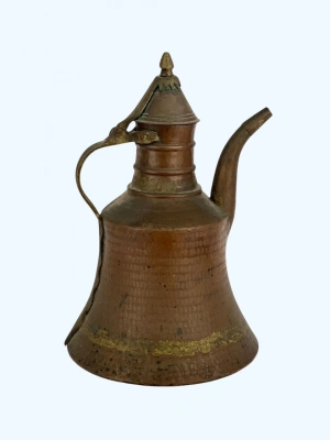 Antika Bakır İbrik Ölçü Çap 22 Cm H 37 Cm