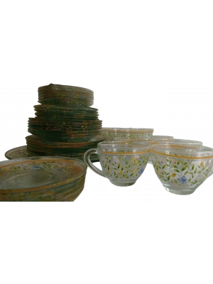 Cam Takim 5 Fincan 5 Altlik 5 Su Bardak 25 Tabak Ölçü