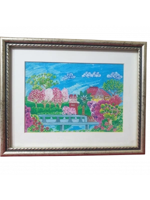 Çarçevli manzara tablosu