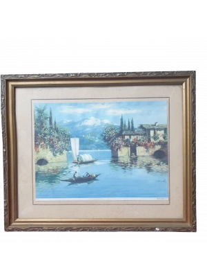 Çerçeveli manzara resmi