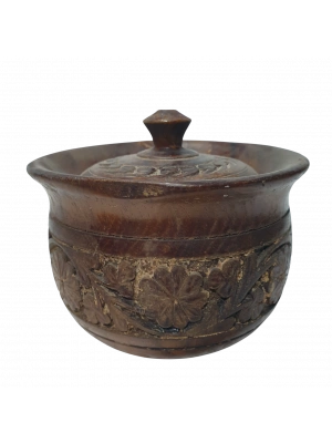 Dekoratif Ahşap Şekerlik  Kapaklı