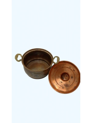 Dekoratif Bakır Tencere Ölçü 17X11X11 Cm