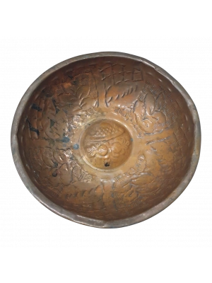 Eski Bakır işlemli tas