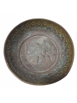 Eski Bakır işlemli tas