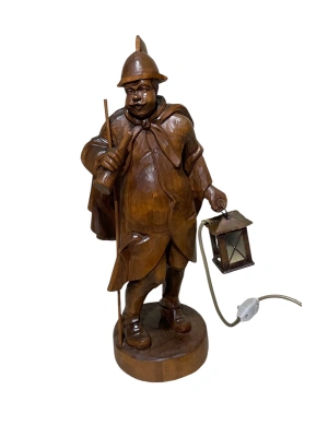 Figura Rzezba Masif Ahşaptan Oyma Heykel